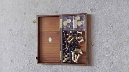 Photo of free Wooden folding chess/drafts board (Horsham back of station) #1