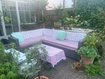 Photo of free Garden sofa and coffee table (East Horsley KT24) #3