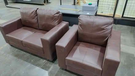 Photo of free Brown Sofa and Armchair Set (Aberdare CF44) #1