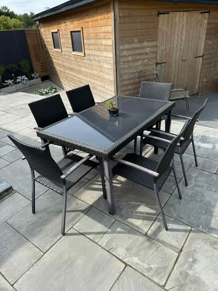 Photo of free Rattan table and 6 chairs (Bracknell RG12) #1