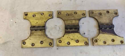 Photo of free Large heavy duty brass hinges (Pershore, WR10) #1