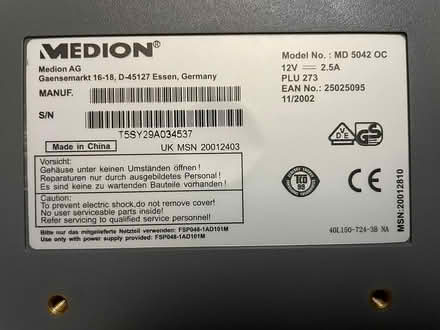 Photo of free Medion 15” PC monitor (IG6 Ilford) #2