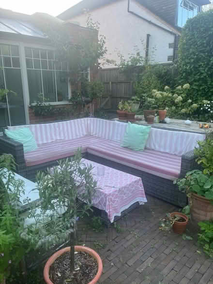 Photo of free Garden sofa and coffee table (East Horsley KT24) #4
