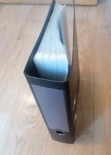 Photo of free A4 Lever Arch File full of A4 Poly Pockets (Malvern Link WR14) #1