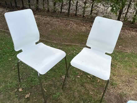 Photo of free Two white dining chairs (Potters Bar EN6) #1