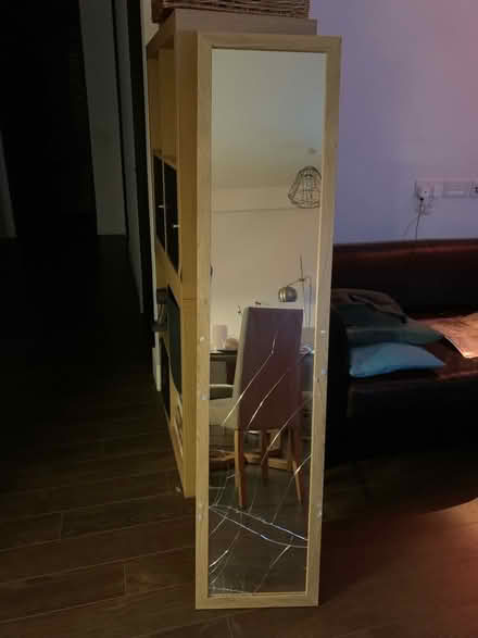 Photo of free Freestanding mirror - has cracks (Goodge Street W1) #1