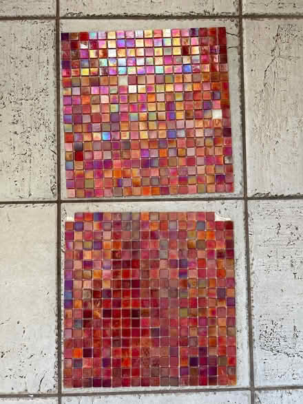 Photo of free Glass tiles in red & green tones (NW Evanston) #1