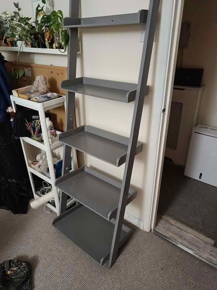 Photo of free Grey ladder shelf (SE18 Royal Herbert Hospital) #3