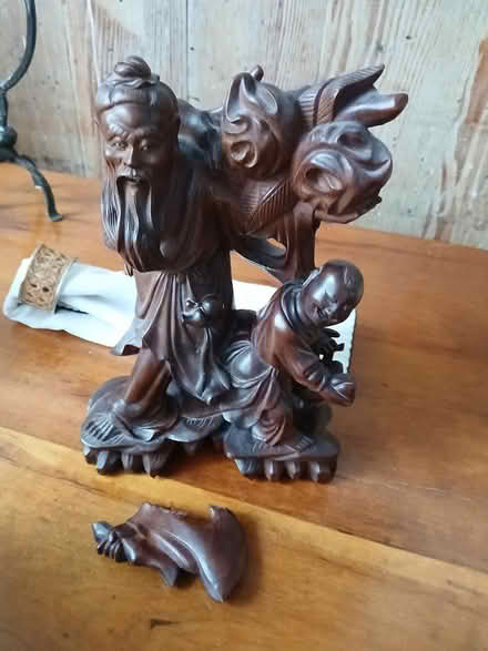 Photo of free Old Chinese wood carving (LaSalle & W. Schiller St.) #1