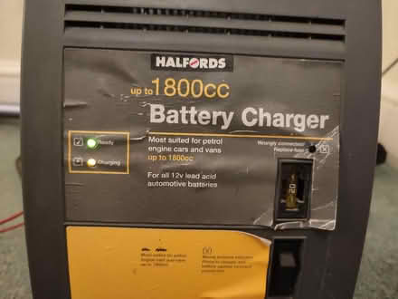 Photo of free Halfords car battery charger (Reading RG2 (Shinfield Road)) #1