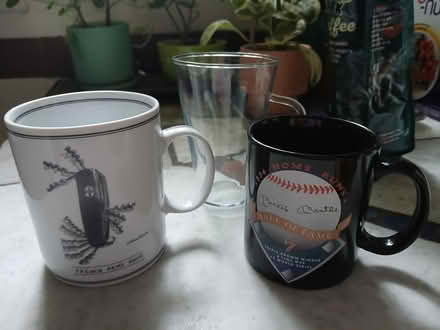 Photo of free 4 mugs New Yorker, Baseball, Bodum (LaSalle & W. Schiller St.) #1
