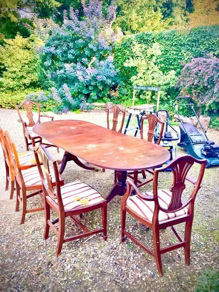 Photo of free Mahogany table and 7 chairs (IP33) #1