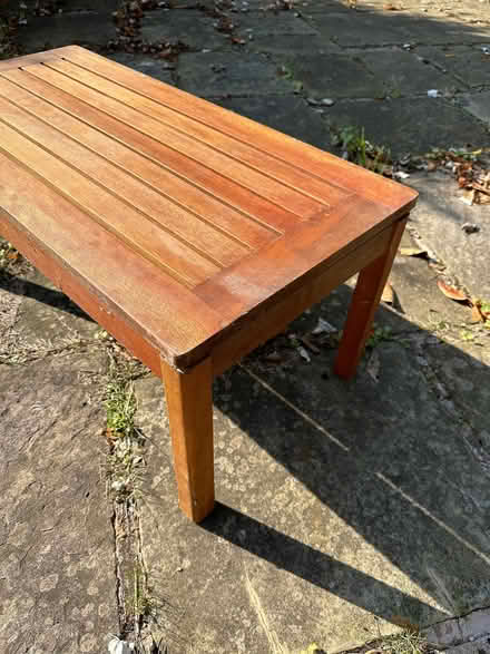 Photo of free Wooden Garden Low Table (Congleton CW12) #2