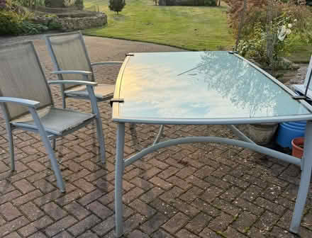 Photo of free Glass topped table and 2 chairs (Solihull Bentley Heath) #1