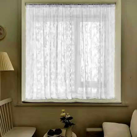 Photo of free White voile curtains (Lakenham NR1) #1