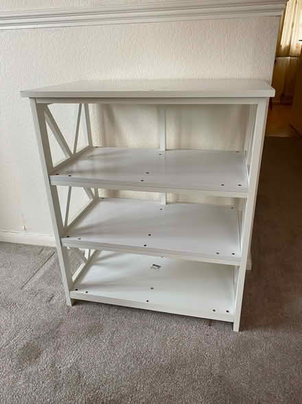 Photo of free White shelving unit (DE6 Hulland Ward) #1