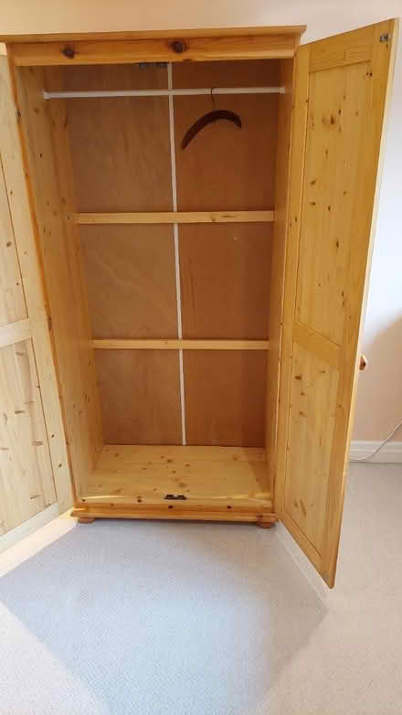 Photo of free Pine wardrobe (Shepley) #3