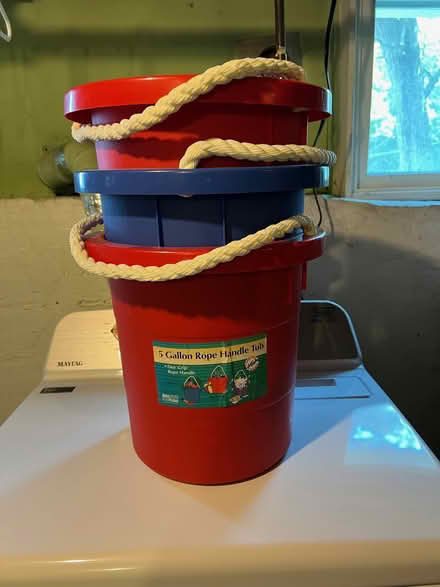 Photo of free 3 five-gallon buckets, rope handles (West Hill, Ithaca) #1