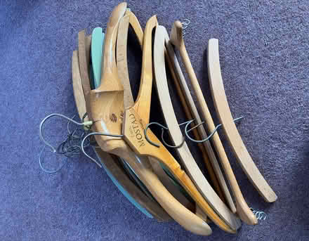 Photo of free Wooden coat hangers (Parkstone, Poole. BH14.) #1