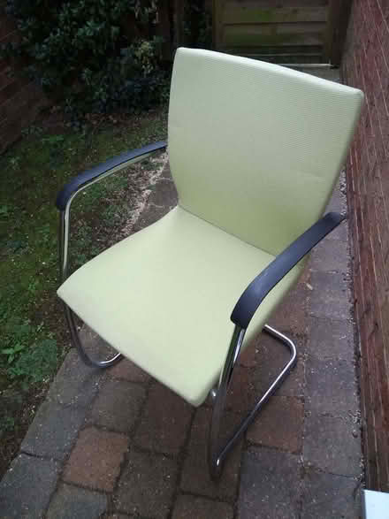 Photo of free Green fabric/chrome meeting room/reception type chair (Knaresborough HG5) #1