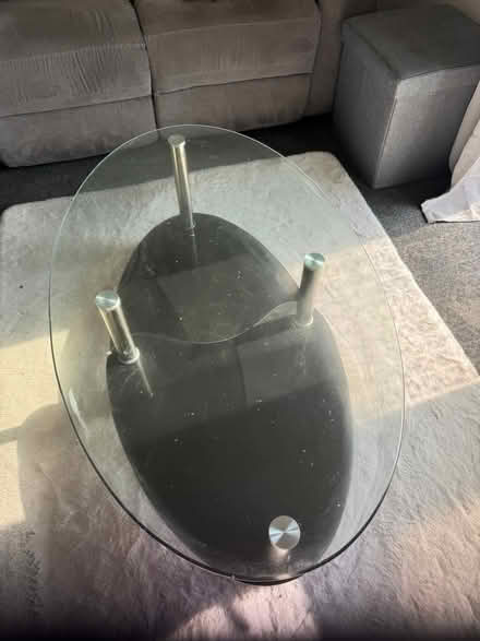 Photo of free Glass coffee table (Shelley Rd area, Wboro NN8) #2