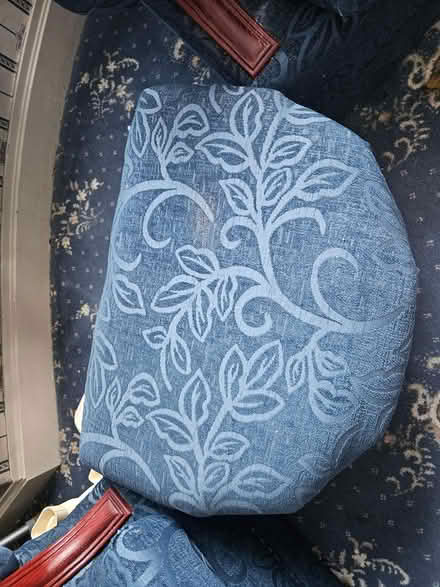 Photo of free 3 piece dark blue with foot stool (Morecambe LA4) #2
