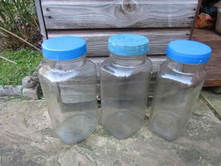 Photo of free 3 large glass jars with lids (Bernards Heath AL3) #1