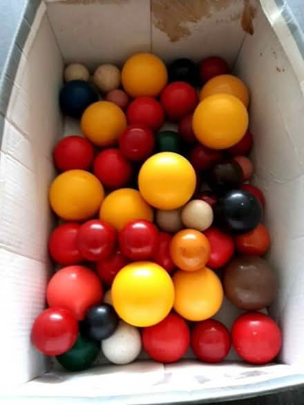 Photo of free Box of wooden balls from games snooker etc (Shepshed LE12) #1