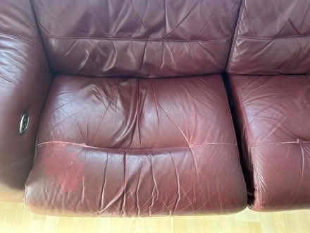 Photo of free 2 large leather recliner sofas (Borough Green TN15) #4