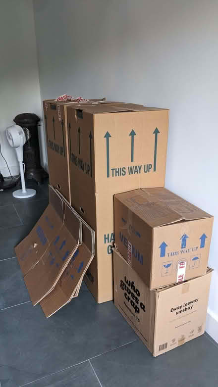 Photo of free Cardboard wardrobes X 2; box of packing material (Applethwaite CA12) #2