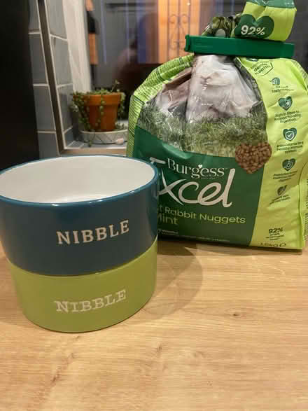 Photo of free Rabbit food and bowls (Withington, M20) #1