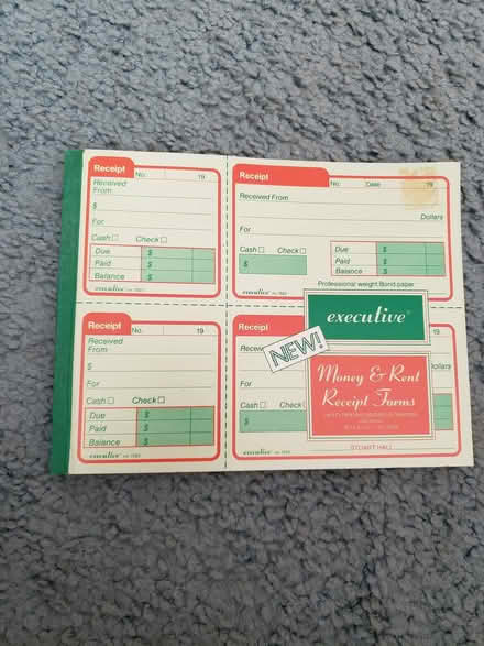 Photo of free Receipt book, zipcode 20905 #1