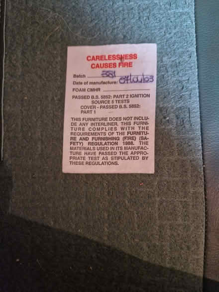 Photo of free Green leather armchair (Manston LS15) #2