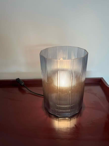 Photo of free Blue glass lamp (Se1 0eq) #1