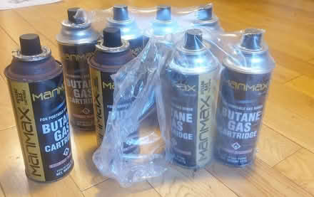 Photo of free 8 Butane gas cylinders (Titchfield Common PO14) #1