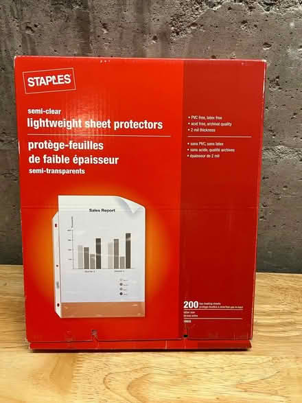 Photo of free Staples sheet protectors (South Keys) #1