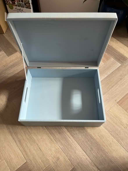 Photo of free Light blue wooden storage box (Se1 0eq) #1