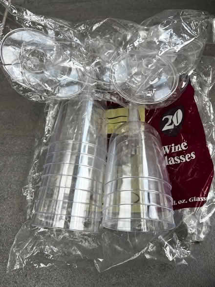 Photo of free Plastic wine glasses (CR8) #2