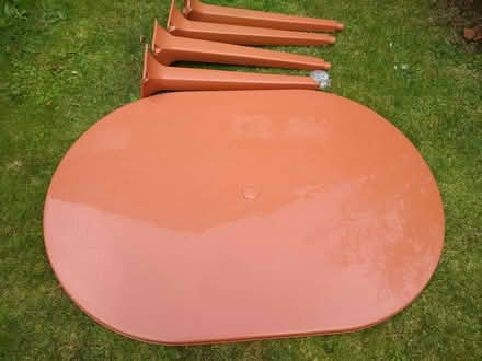Photo of free Brown plastic garden table (Wakefield WF3) #1