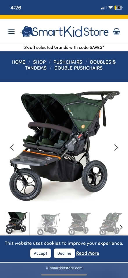 Photo of Double running pram (Potton SG19) #1