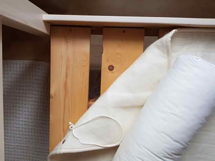 Photo of free white wooden bed frame, king size (Shorton TQ3) #2