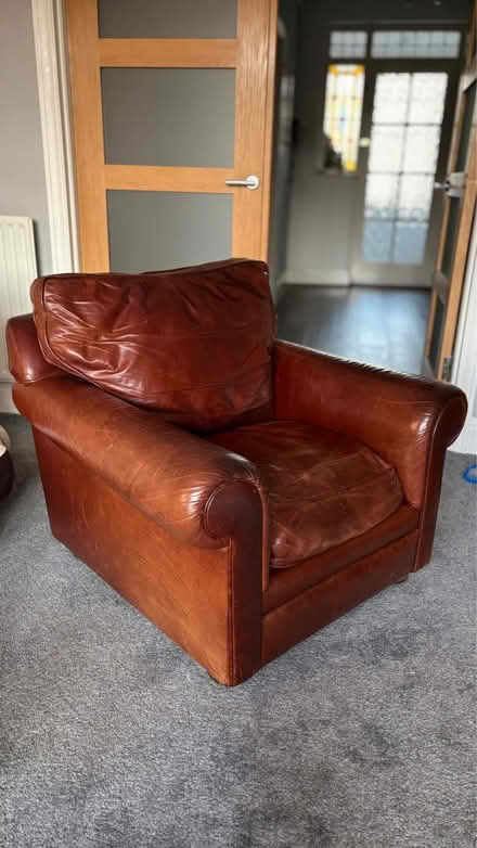 Photo of free Leather armchair (Orpington) #1