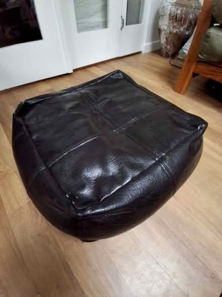 Photo of free Leather-look low seat/pouffe/cushion (Southborough TN4) #1