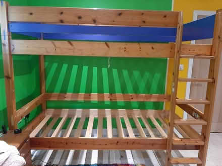 Photo of free Tall wooden bunkbed. Frame only (Nocton, LN4) #3