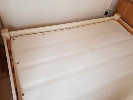 Photo of free white wooden bed frame, king size (Shorton TQ3) #4