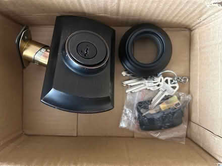 Photo of free Kwikset deadbolt lock - bronze (Sunnyvale - Homestead/Mary) #1