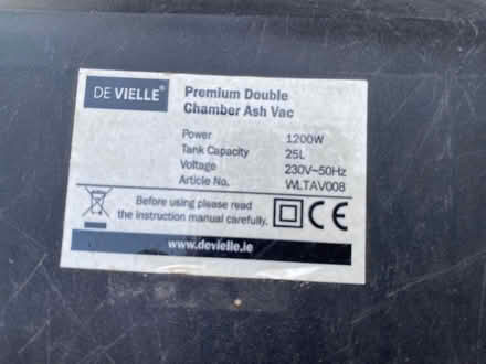 Photo of free DE VIELLE Corded Ash Vacuum (Bassingham LN5) #3