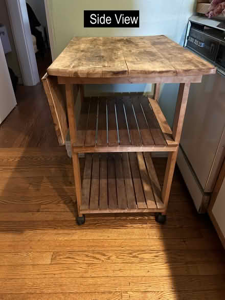 Photo of free Butcher Block Kitchen Counter Cart (UWS near 102nd and West End) #1