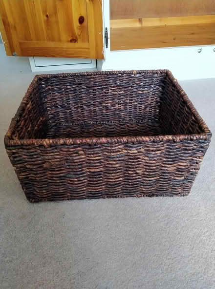 Photo of free Dark Brown Wicker Basket (East Chichester) #1