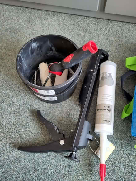 Photo of free Decorators Caulk & sealant gun. Paint bucket & roller (Surbiton KT6) #1